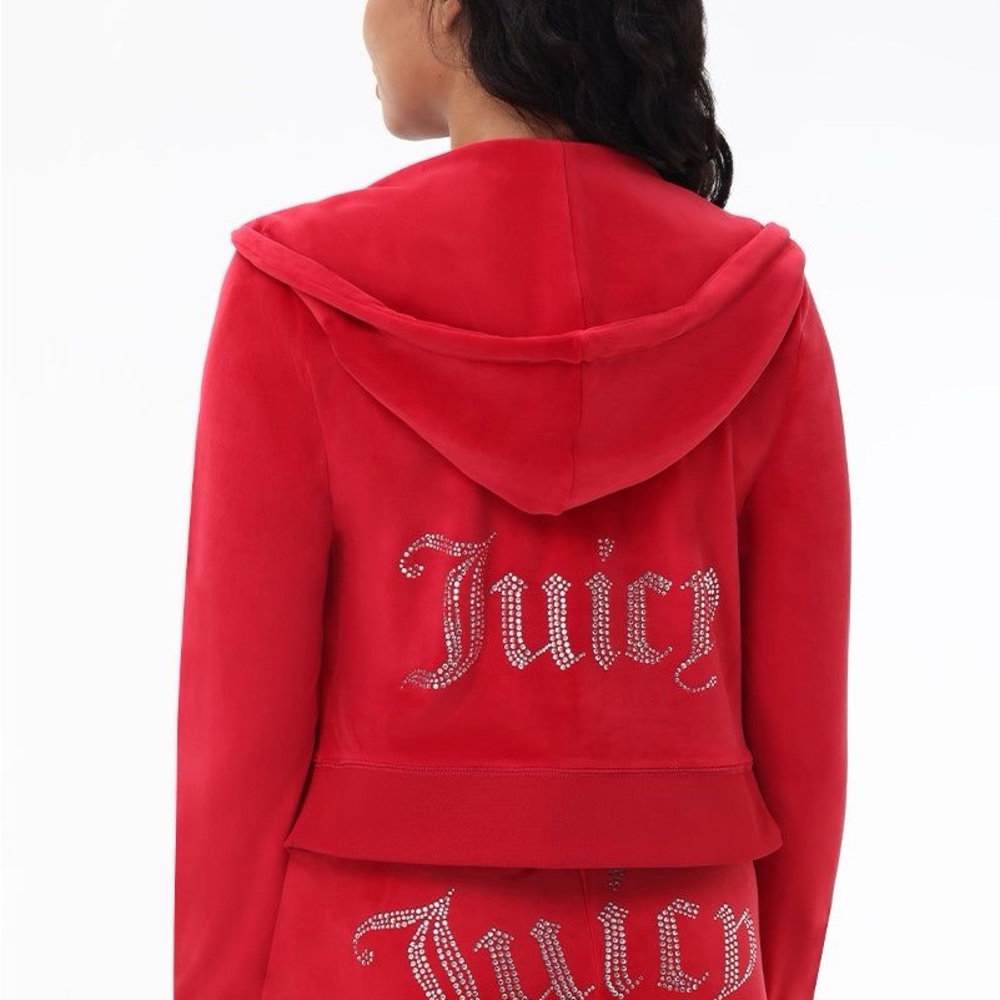 Juicy Couture Red OG Bling Velour Matching Set